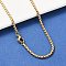 304 Stainless Steel Box Chain Necklaces, Golden, 23.62 inch(60cm), 2.5mm