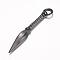 304 Stainless Steel Pendants, Spear, Gunmetal, 48.5x7x5mm, Hole: 5.5mm