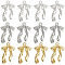 30Pcs 3 Colors Rack Plating Alloy Pendants, Bowknot Charms, Mixed Color, 24.5x14.5x4mm, Hole: 1.6mm