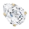 Preciosa® MAXIMA Crystal Sew-On Cups, Multi-Strand Links, Czech Crystal, 719 37 414 Baroque Pear, Golden, 00030 Crystal, 14x10mm