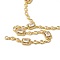 Clear Cubic Zirconia Rectangle Lariat Necklace, Rack Plating Brass Jewelry for Women, Cadmium Free & Lead Free, Real 18K Gold Plated, 16.93 inch(43cm)