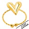 Minimalist Heart 304 Stainless Steel Cuff Rings, Open Rings