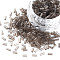 Transparent Glass Bugle Beads, Round Hole, Gray, 3~8x2mm, Hole: 0.7mm, about 450g/pound