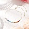 Chakra Theme Adjustable Natural Mixed Gemstone Braided Bead Bracelets for Women, Rondelle, with Waxed Nylon Thread, Inner Diameter: 2~3-1/8 inch(5.2~7.9cm)