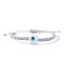Handmade Lampwork Evil Eye Round Beaded Braided Bead Bracelets, Adjustable Fiber Cord Braided Bracelets for Men Women, Light Grey, Inner Diameter: 11 inch(28cm)