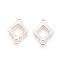 Tarnish Resistant 201 Stainless Steel Links connectors, 
Rhombus, Stainless Steel Color, 16.5x12x1mm, Hole: 1.5mm