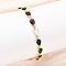 Brass Micro Pave Cubic Zirconia Link Bracelets, Teardrop Chain Bracelets for Women, Rack Plating, Long-Lasting Plated, Lead Free & Cadmium Free, Real 18K Gold Plated, 8-1/8 inch(20.5cm)