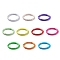 10Pcs 10 Color Imitation Gemstone Acrylic Curved Tube Chunky Stretch Bracelets Set for Women, Mixed Color, Inner Diameter: 2-1/8 inch(5.3cm), 1Pc/color