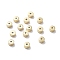 Water Plating Brass Beads, with Rubber Inside, Column, Real 24K Gold Plated, 5x4mm, Hole: 1mm
