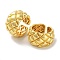 Brass Open Cuff Ring, Cadmium Free & Nickel Free & Lead Free, Rhombus, Real 18K Gold Plated, Inner Diameter: 18.2mm