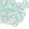 Two Tone Resin Beads, Round, with Glitter Powder, Pale Turquoise, 8mm, Hole: 1.8mm