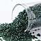 TOHO Round Seed Beads, Japanese Seed Beads, (384) Inside Color Green/Green, 15/0, 1.5mm, Hole: 0.7mm, about 15000pcs/50g