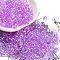 6/0 Inside Colours Glass Seed Beads, Teardrop, Medium Orchid, 4.5~5x3.5~4x4~5mm, Hole: 1mm, about 88pcs/10g