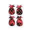 Cellulose Acetate(Resin) Pendants, Pineapple, Salmon, 41.5x24.5x2.5mm, Hole: 1.5mm