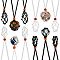 12Pcs 4 Style Adjustable Braided Waxed Cord Macrame Pouch Necklace Making, Interchangeable Stone, with Wood Beads, Mixed Color, 65cm