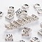 Brass Rhinestone Spacer Beads, Grade A, Square, Nickel Free, Silver, Crystal, 8x8x4mm, Hole: 1mm
