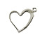 Tibetan Style Pendants, Cadmium Free & Nickel Free & Lead Free, Heart, Antique Silver, 13x15x1mm, Hole: 1.5mm