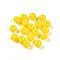 Opaque Solid Color Glass Beads, Round, Yellow, 4.5mm, Hole: 0.9~1mm, about 9090pcs/1000g
