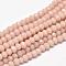 Faceted Rondelle Glass Beads Strands, PeachPuff, 4x3mm, Hole: 1mm, about 110~115pcs/strand, 39~40cm