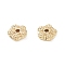Rack Plating Brass Bead Cap, Cadmium Free & Nickel Free & Lead Free, 5-Petal Flower, Real 18K Gold Plated & Gunmetal, 7.5x8x2.3mm, Hole: 1.4mm