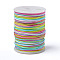 Segment Dyed Polyester Thread, Braided Cord, Colorful, 0.8mm, about 10.93 yards(10m)/roll