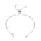 Brass Chain Bracelet Making, with Cubic Zirconia, Slider Bracelets Making, Cadmium Free & Nickel Free & Lead Free, Real Platinum Plated, 4-3/8 inch~4-3/4 inch(110~120mm), 1mm, Hole: 1.5mm