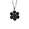 Synthetic Blue Goldstone Flower Pendant Necklaces, 21.65 inch(55cm)