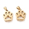 Ion Plating(IP) 304 Stainless Steel Pendants, Manual Polishing, Hollow, Dog Footprint, Golden, 17x15x3.5mm, Hole: 3x6mm