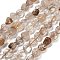Natural Quartz Beads Strands, Nuggets, Tumbled Stone, 7~13x4.5~10x4.5~10mm, Hole: 1.2mm, about 44~46pcs/strand, 15.08''~16.14''(38.3~41cm)