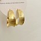 Retro Brass Huggie Hoop Earrings for Women, Golden