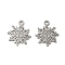 Non-Tarnish 304 Stainless Steel Charms, Laser Cut, Sun Charm, Stainless Steel Color, 15x13x1mm, Hole: 1.5mm