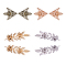 Alloy Brooches, Shirt Collar Brooch, Mixed Shapes, Mixed Color, 38.5~40x34~36x3.8~5mm
