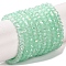 Baking Electroplate Glass Beads Strands, AB Color, Faceted, Round, Aquamarine, 3x2mm, Hole: 0.7mm, about 144~150pcs/strand, 35~37cm
