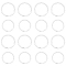 304 Stainless Steel Linking Rings, Ring, Silver, 22~25x0.6~1.2mm, 24pcs/box