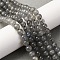 Natural Labradorite Beads Strands, Round, 6mm, Hole: 0.7mm, about 70pcs/strand, 15.55''(39.5cm)