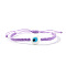 Handmade Lampwork Evil Eye Round Beaded Braided Bead Bracelets, Adjustable Fiber Cord Braided Bracelets for Men Women, Lilac, Inner Diameter: 11 inch(28cm)
