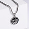 Retro Rock Punk Crown Stainless Steel Pendant Necklaces, Stainless Steel Color