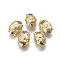 Natural Cultured Freshwater Pearl Beads, with Brass Findings, Nuggets, Golden, 43.5~45x25.5~31.5x17.5~19mm, Hole: 1mm