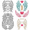 GLOBLELAND 2Set 12Pcs Angel Wings Cutting Dies Metal Love Feathers Die Cuts Embossing Stencils Template for Paper Card Making Decoration DIY Scrapbooking Album Craft Decor