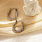 Non-Tarnish Stainless Steel Thick Twist Hoop Earrings, for Women, Stainless Steel Color, 24mm