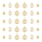 30Pcs 3 Style Round Iron Wire Pendants, Spiral Bead Cage Pendants, with Silver Polishing Cloth, Golden, 15~30x14~25mm, Hole: 4~6mm, 10pcs/style