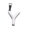 Non-Tarnish 304 Stainless Steel Letter Pendants, Manual Polishing, Alphabet, Stainless Steel Color, Letter.Y, 18x13x3.5mm, Hole: 6.5x3.5mm