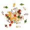 40Pcs 8 Colors K9 Glass Imitation Austrian Crystal Bead Pendants, Rhombus, with Brass Loop, Faceted, Golden, 8.5x4.5mm, Hole: 2mm, 5pcs/colors