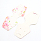 White Cardboard Necklace Display Cards, Rectangle with Flower Pattern, Pink, 4-1/4x1-3/4 inch(10.8x4.4cm)