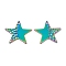 Ion Plating(IP) 304 Stainless Steel Pendants, Star Charm, Rainbow Color, 25x26x1mm, Hole: 1.5mm