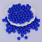 Round Silicone Focal Beads, Blue, 15mm, Hole: 2mm