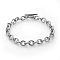 Tarnish Resistant 304 Stainless Steel Cable Chain Bracelets, with Toggle Clasps, Stainless Steel Color, 7-1/2x1/4 inch(19x0.8cm)
