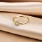 925 Sterling Silver Finger Rings, with Cubic Zirconia, Square, Real 14K Gold Plated, 4.5mm, Inner Diameter: 17mm