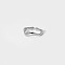 Elegant Stainless Steel Wave Open Cuff Rings, Minimalist Design, Stainless Steel Color