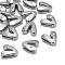 Letter Slider Beads for Watch Band Bracelet Making, Platinum Plated Alloy Crystal Rhinestone Slide Charms, Cadmium Free & Nickel Free & Lead Free, Letter.V, 11~13x9~11.5x4~5mm, Hole: 7.5~8x1mm